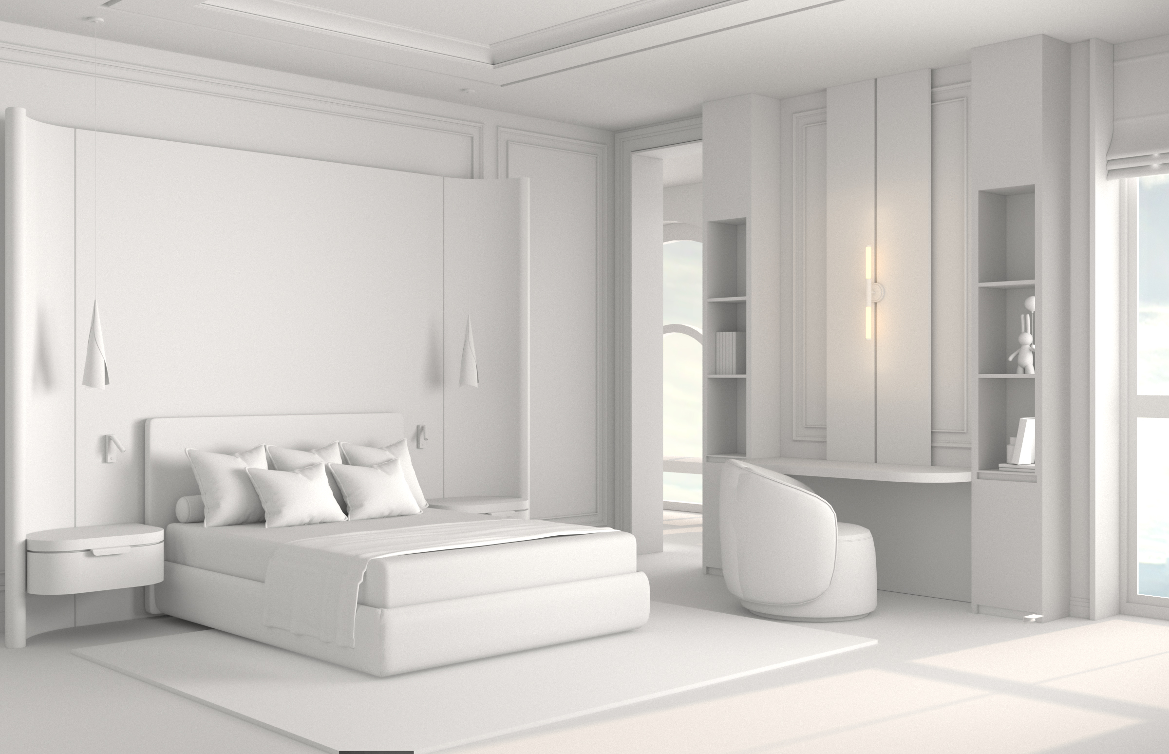 Private Residence white card girl bedroom