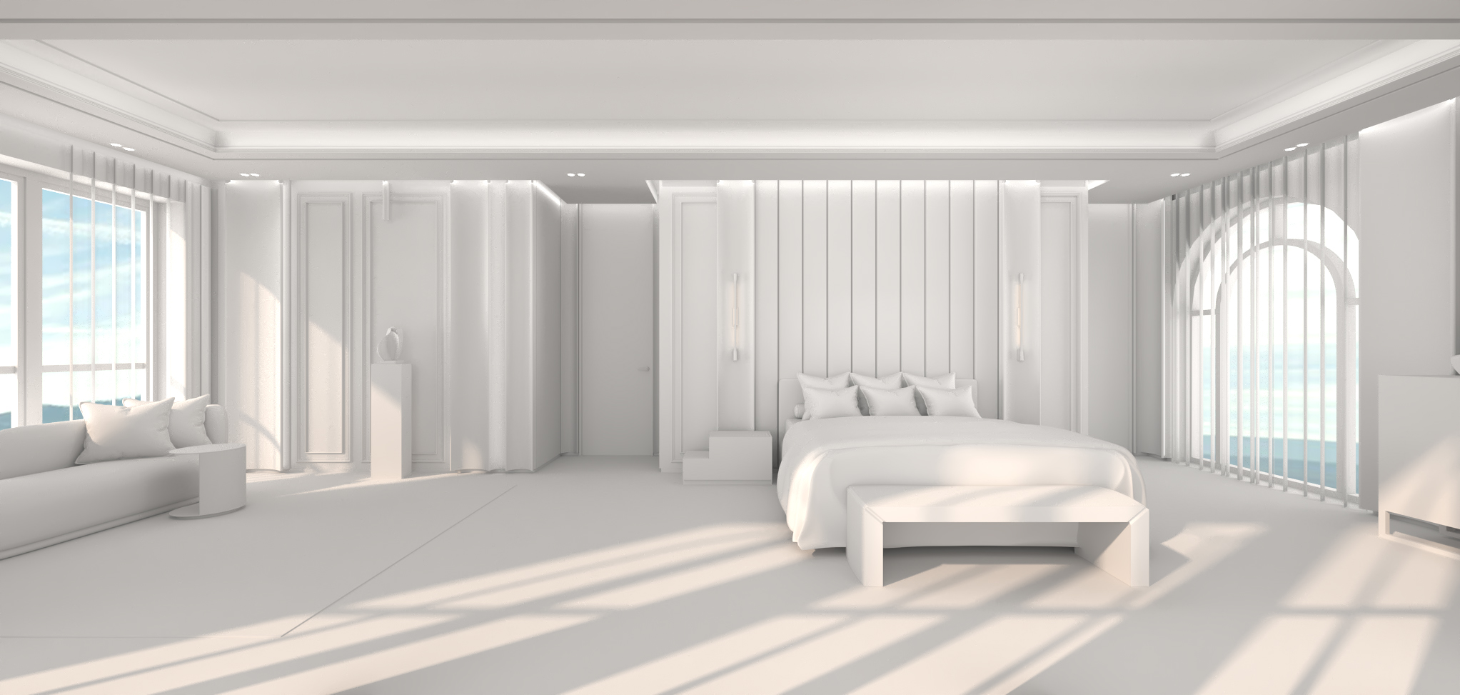Private Residence white card master bedroom