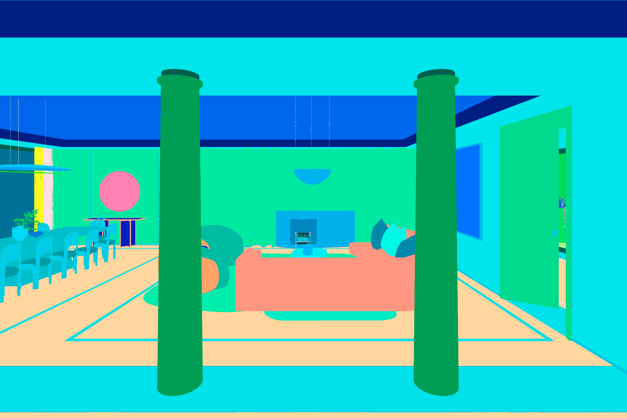 Residence I material ID living room