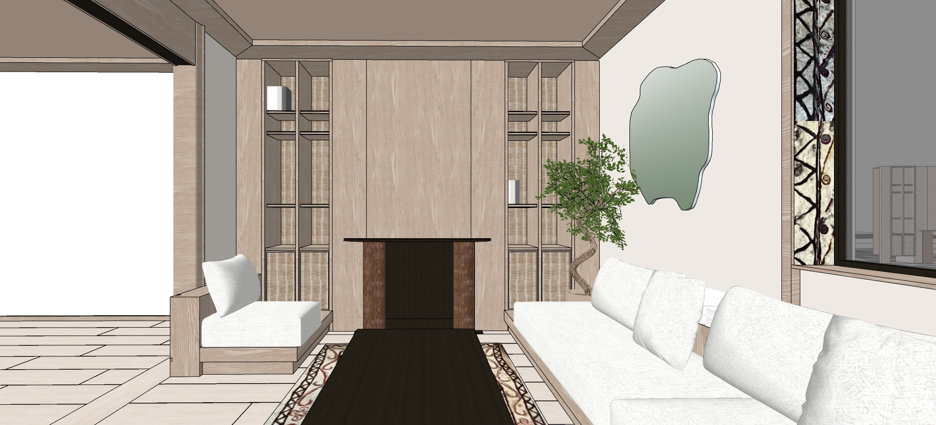 SketchUp source model used as visualization starting point